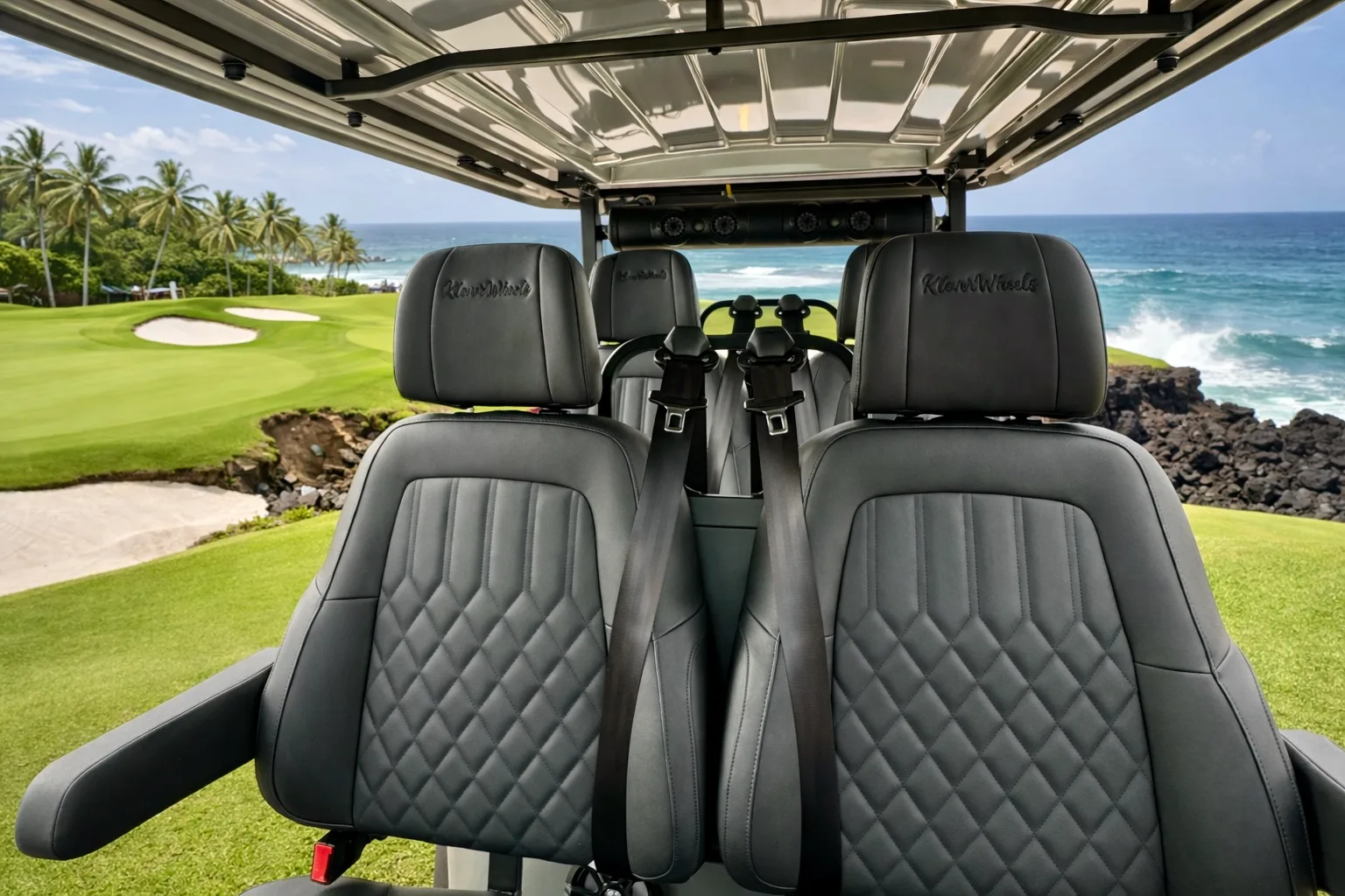 KleverDiamond-4L Solar — Ultra-Luxury AWD 4-Seat Electric Golf Cart with 280 W Solar Roof