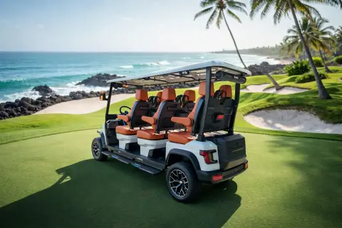 KleverDiamond-6L Solar - Ultra-Luxury Lifted 6-Seat Electric Golf Cart with 360 W Solar Roof thumbnail 2
