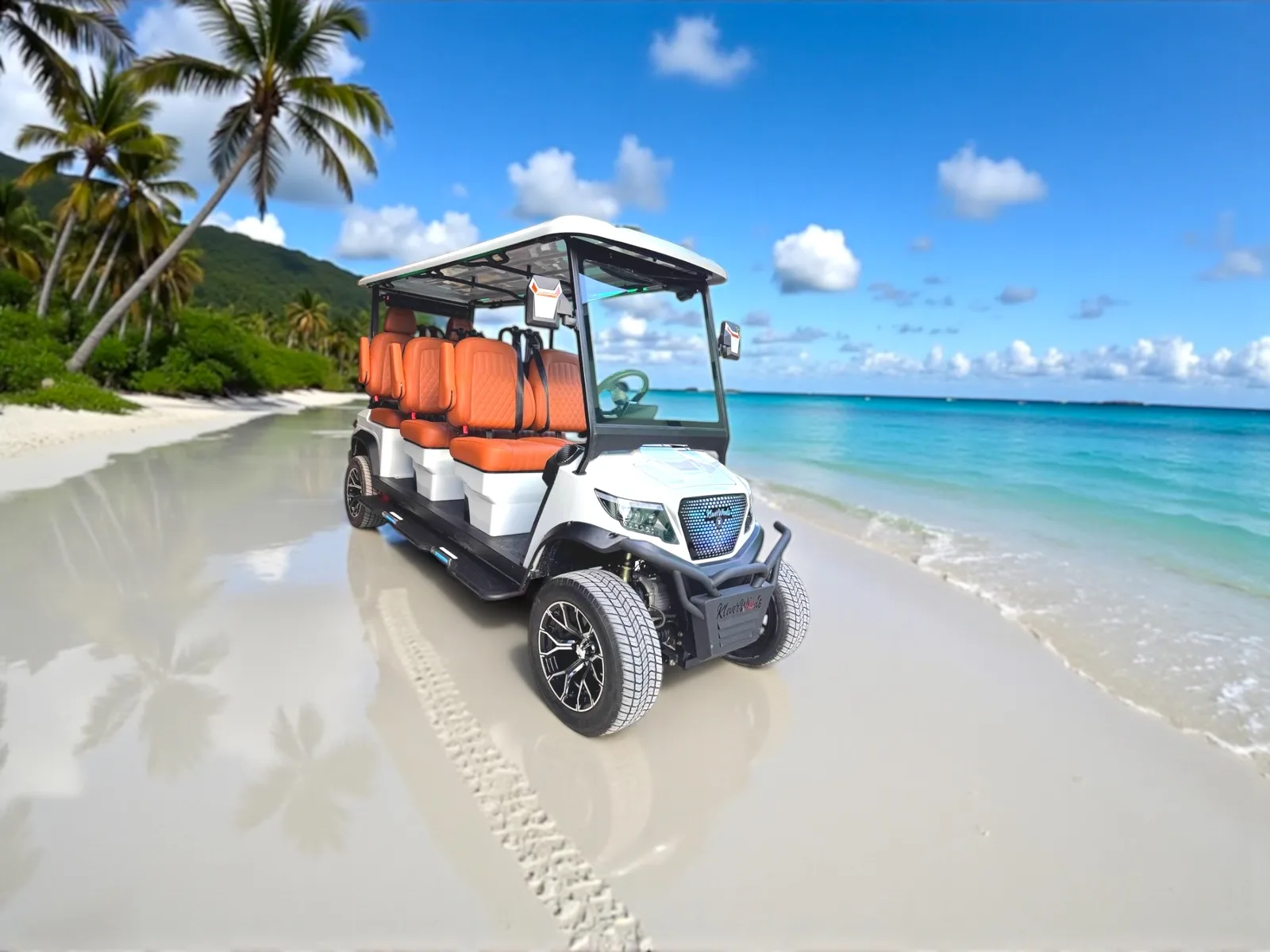 KleverDiamond-6L Solar — Ultra-Luxury AWD 6-Seat Electric Golf Cart with 360 W Solar Roof