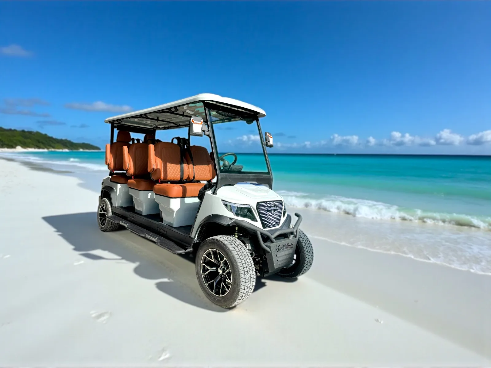KleverDiamond-6L Solar — Ultra-Luxury AWD 6-Seat Electric Golf Cart with 360 W Solar Roof
