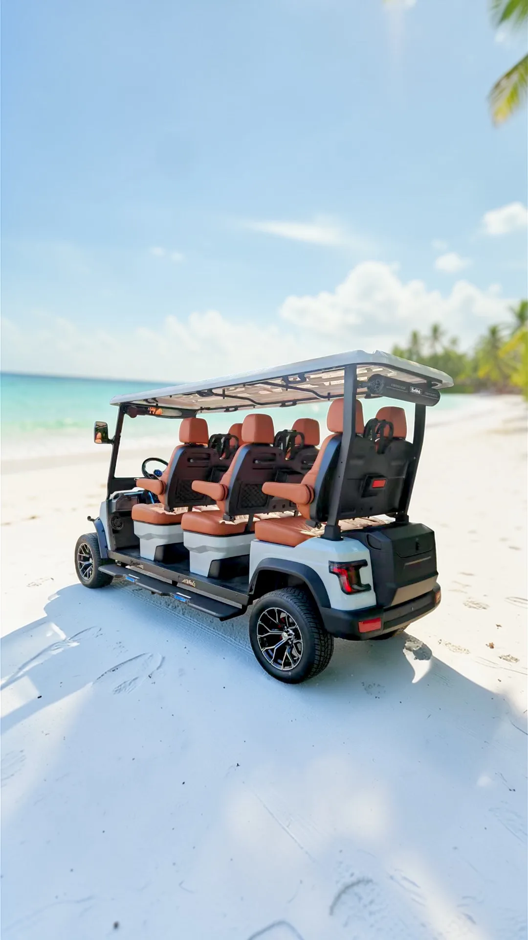 KleverDiamond-6L Solar — Ultra-Luxury AWD 6-Seat Electric Golf Cart with 360 W Solar Roof