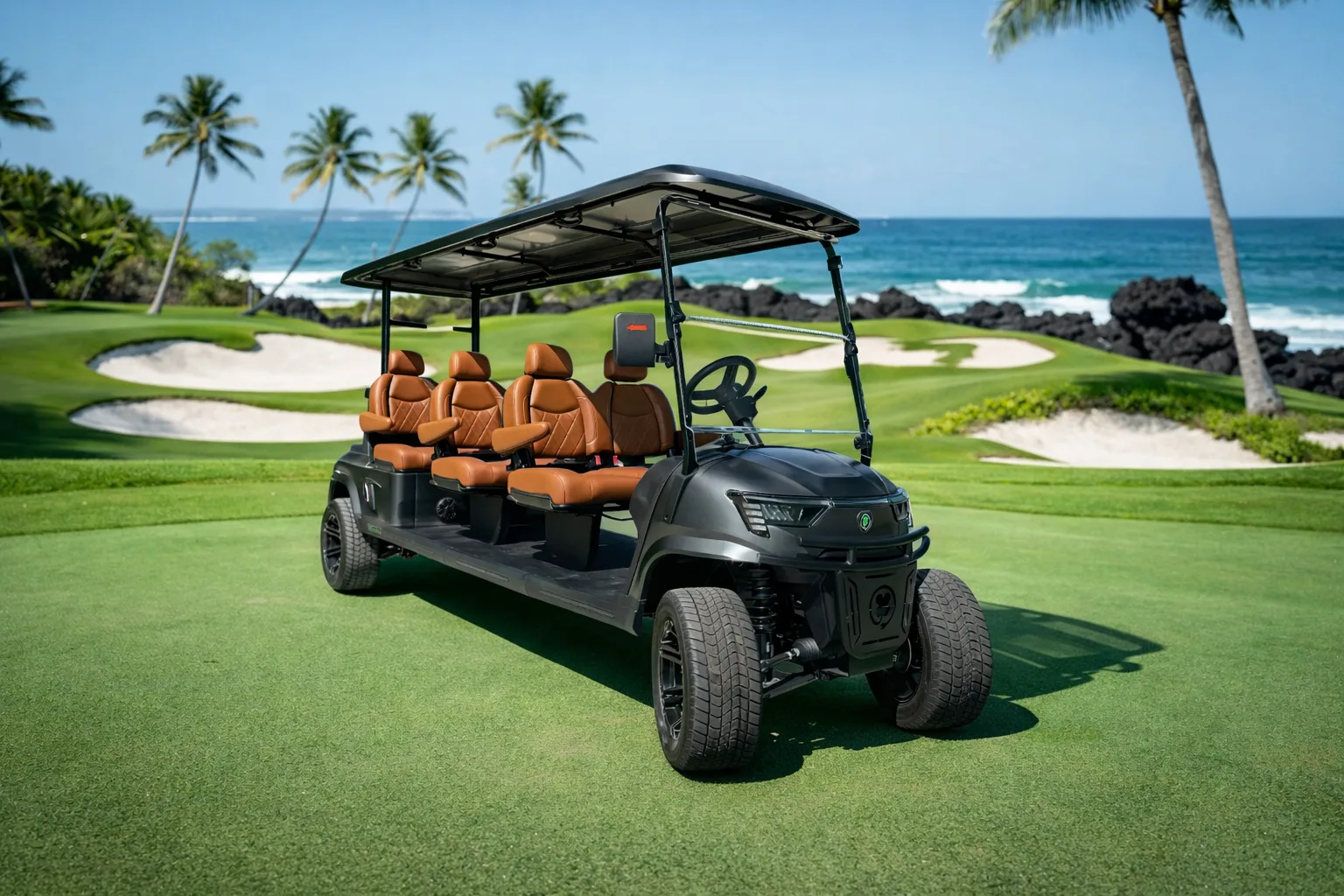 KleverEvo-6L: Lifted 6-Seat Electric Cart (LiFePO4, Power Steering)