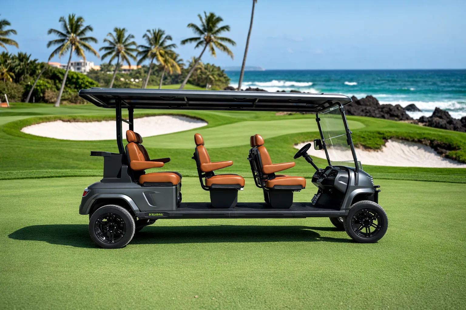 KleverEvo-6L: Lifted 6-Seat Electric Cart (LiFePO4, Power Steering)